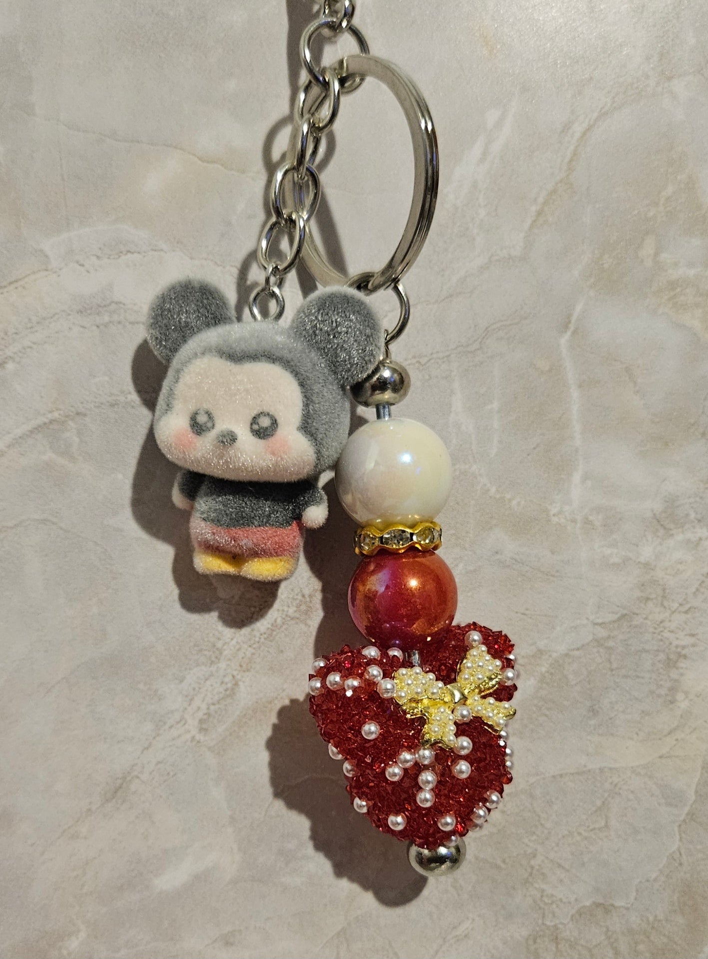 Mouse Beaded Keychain