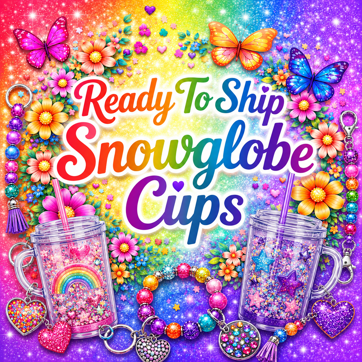 Ready to Ship Snowglobe Cups