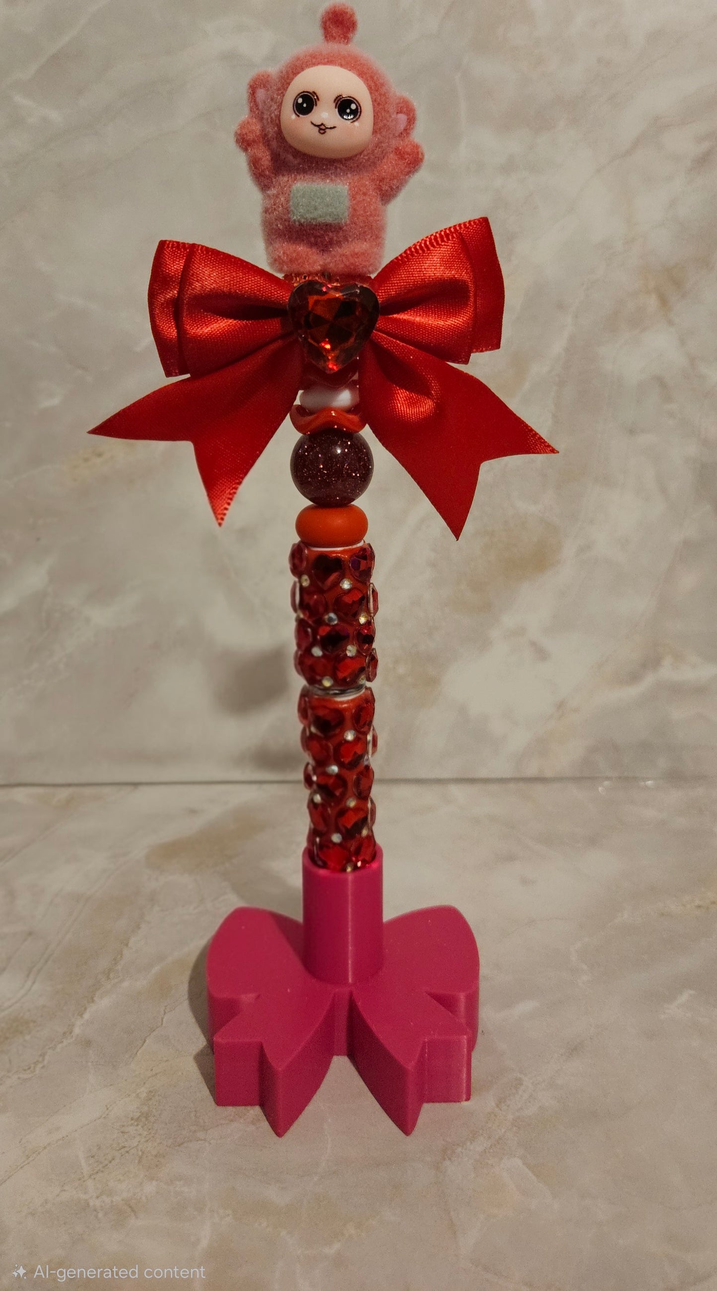 Red Character Pen w/Bow
