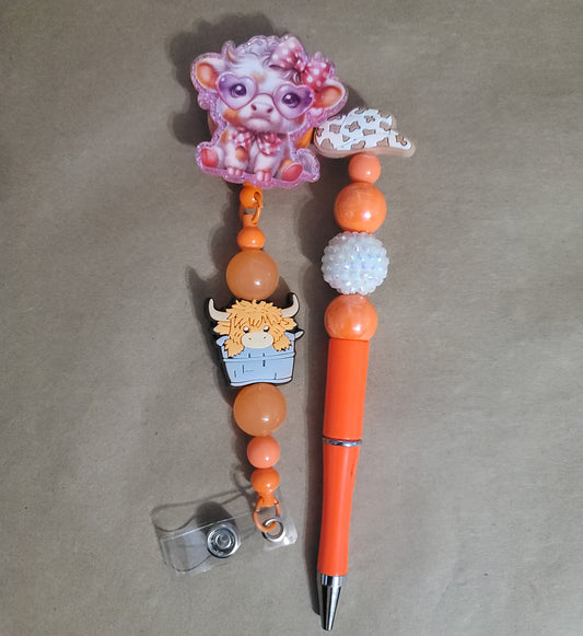 Badge Reel & Custom Pen $20.00